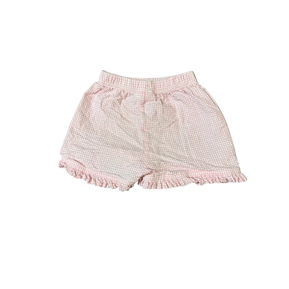 Zuccini Kids Size 18M Pink Ruffle Gingham Stretch Shorts Spring Summer Easter - Picture 2 of 4